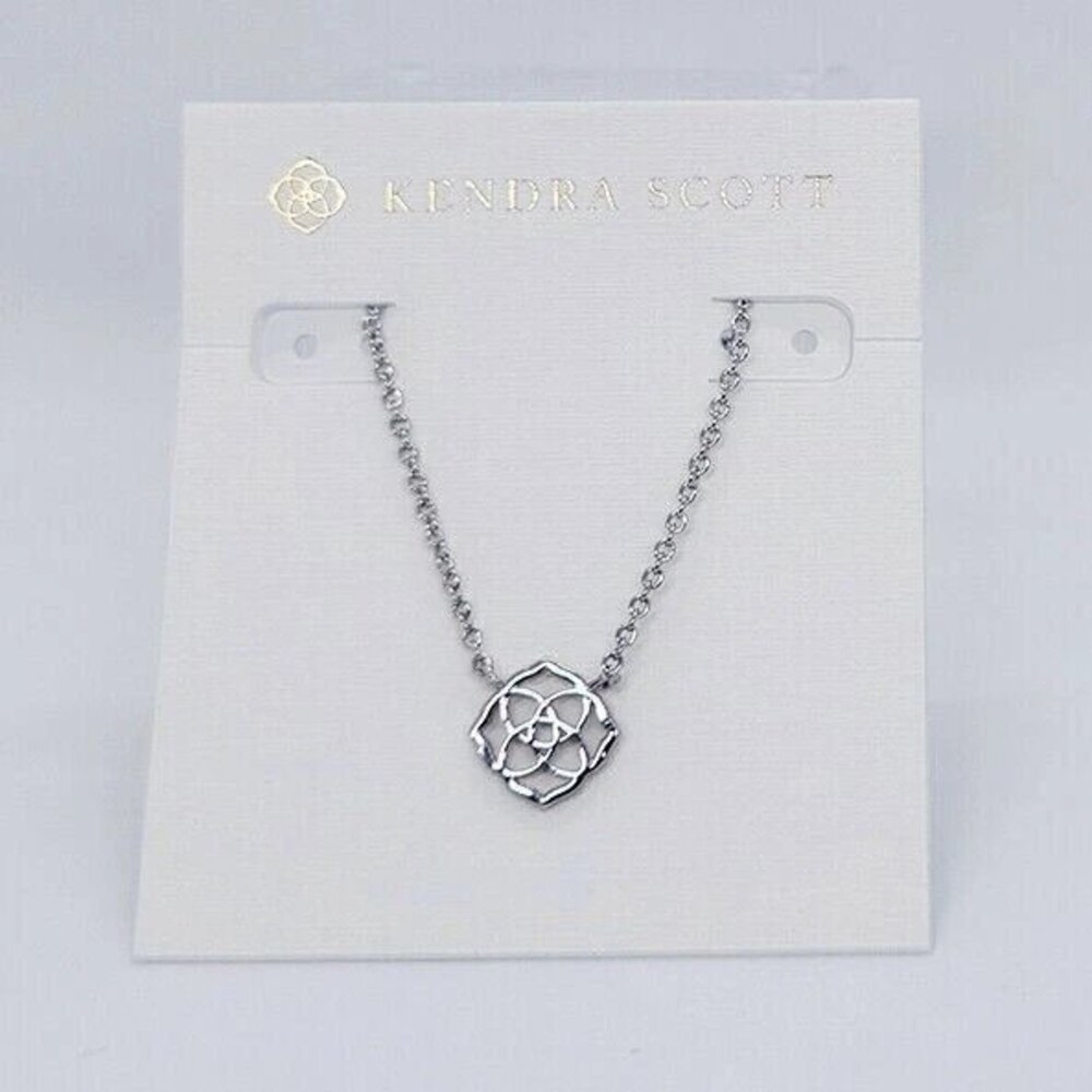 Kendra Scott Decklyn Filigree Pendant Silver Necklace